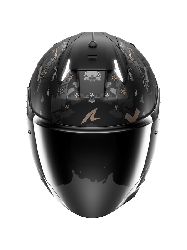 SHARK SKWAL i3 JET Hellcat Casco negro mate cromado antracita