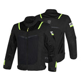 R-TECH SPIRAL MESH CHAQUETA DE MOTO HOMBRE NEGRO AMARILLO FLOU