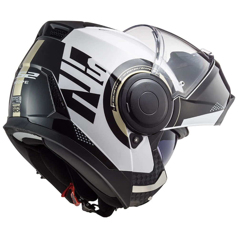 LS2 FF902 SCOPE ARCH GLOSS WHITE TITANIUM - SECURTEX MOTOR S.L (t/a MaximoMoto)