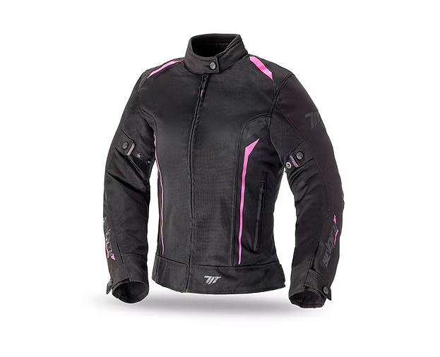 SEVENTY DEGREES SD-JT36 CHAQUETA DE MOTO VERANO TOURING MUJER NEGRO ROSA