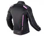 SEVENTY DEGREES SD-JT36 CHAQUETA DE MOTO VERANO TOURING MUJER NEGRO ROSA