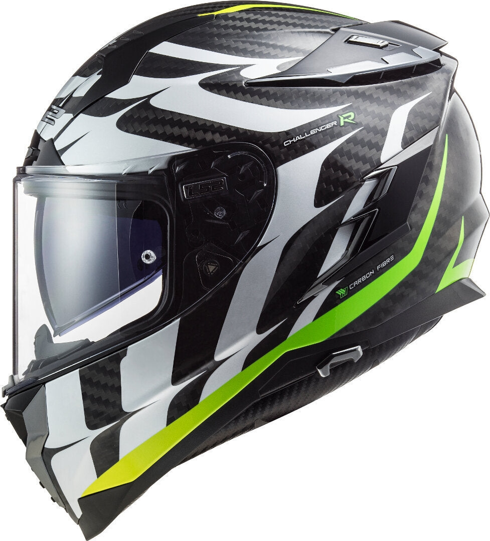 LS2 FF327 CHALLENGER CT2 FLAMES WHITE H-V YELL - SECURTEX MOTOR S.L (t/a MaximoMoto)