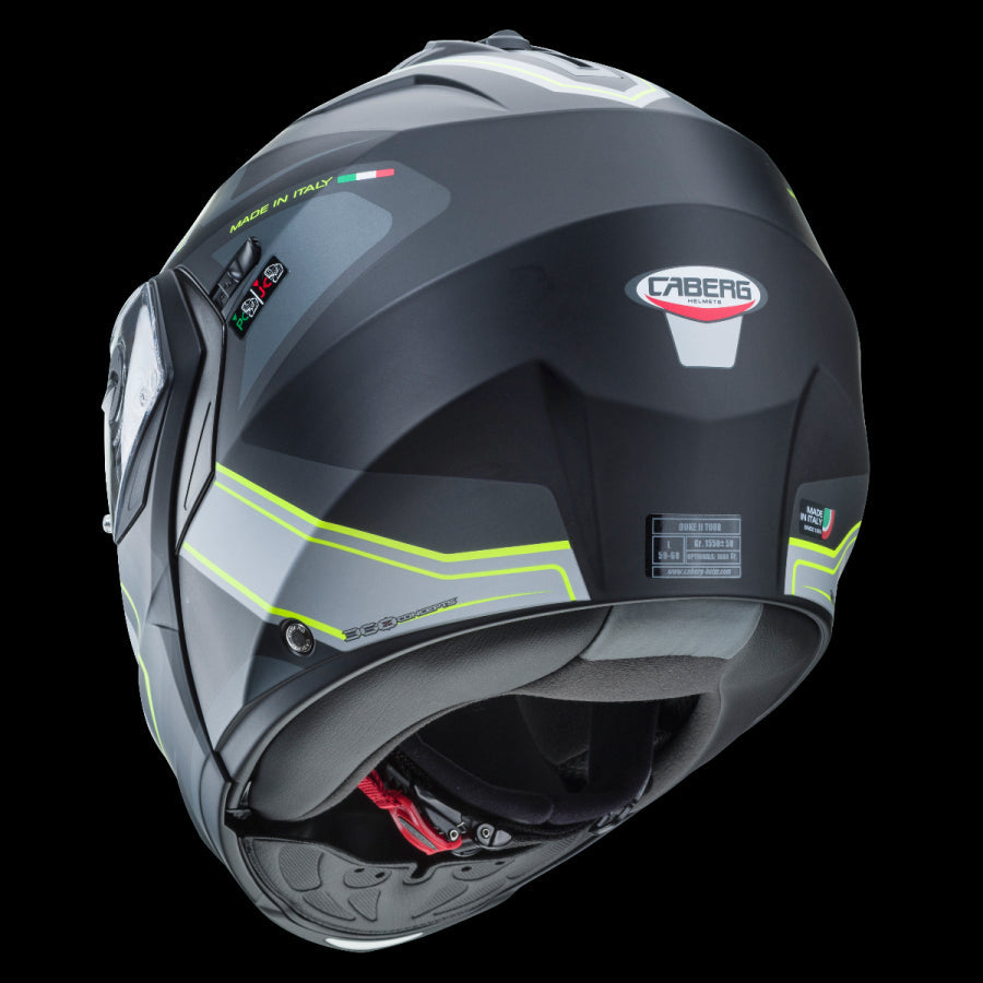 CABERG-Casco DUKE 2 TOUR MATT BLACK/YELLOW /ANTHRA/SILV - SECURTEX MOTOR S.L (t/a MaximoMoto)
