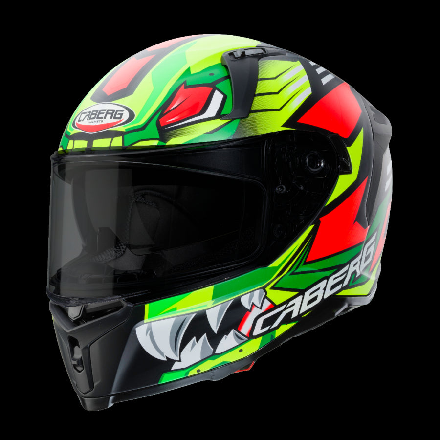 CABERG-Casco AVALON GIGA MATT BLACK/YELLOW FLUO/RED FLUO - SECURTEX MOTOR S.L (t/a MaximoMoto)