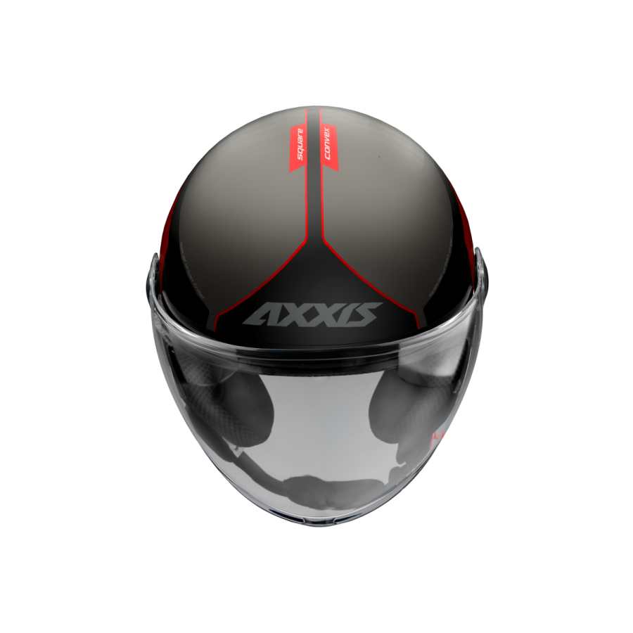 AXXIS-CASCO SQUARE CONVEX B5 ROJO BRILLO