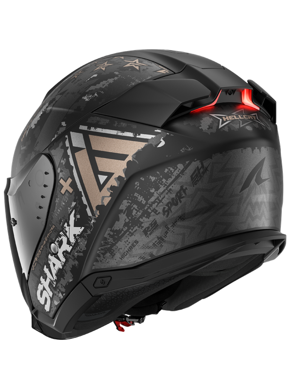 SHARK SKWAL i3 JET Hellcat Casco negro mate cromado antracita