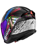 SHARK SKWAL i3 JET Hellcat CASCO NEGRO MATE CROMADO AZUL