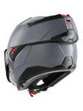 SHARK OXO DARK SHADOW FLIP DELANTERO CASCO PISTOLA PLATA