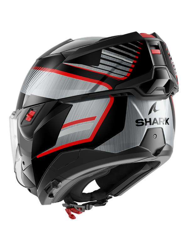 SHARK OXO SIEVE negro cromado plateado modular Casco