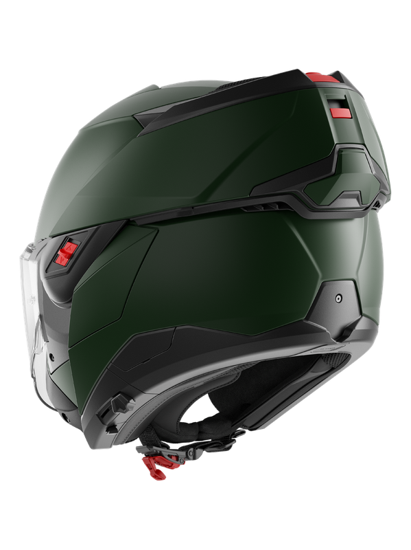 SHARK OXO BLANK MOTOCICLETA ABATIBLE CASCO VERDE OSCURO