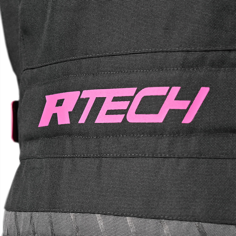 R-TECH Chaqueta Textil Knight Rider (Long) Negro/Fuschia) - SECURTEX MOTOR S.L (t/a MaximoMoto)