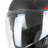 CGM 126G IPER CITY Casco Jet De Moto Negro Rojo Opaco