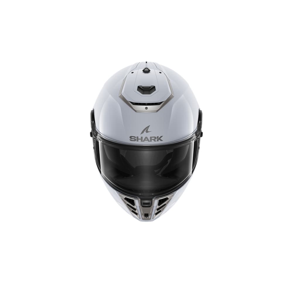 Shark Spartan RS Blank Casco blanco plateado brillante ECE 22.06
