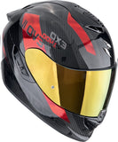 SCORPION CASCOS INTEGRALES EXO-1400 EVO II CARBON AIR PLATTED NEGRO ROJO