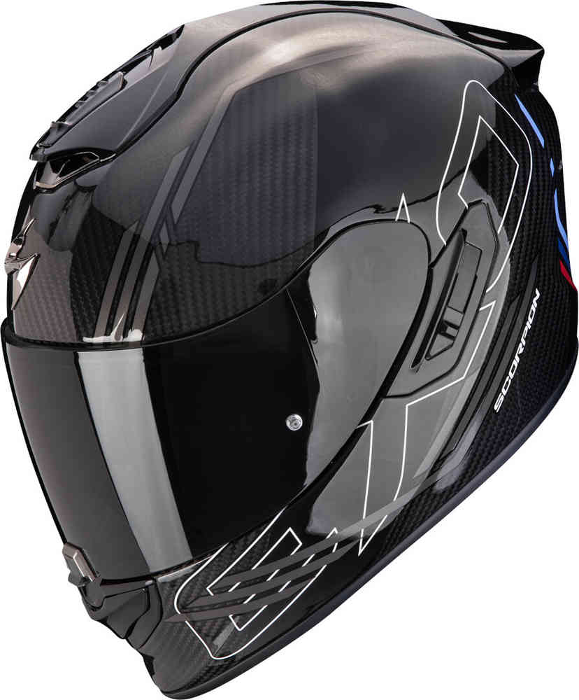 Scorpion EXO-1400 EVO CARBON AIR REIKA ligero Casco Negro Plata Azul