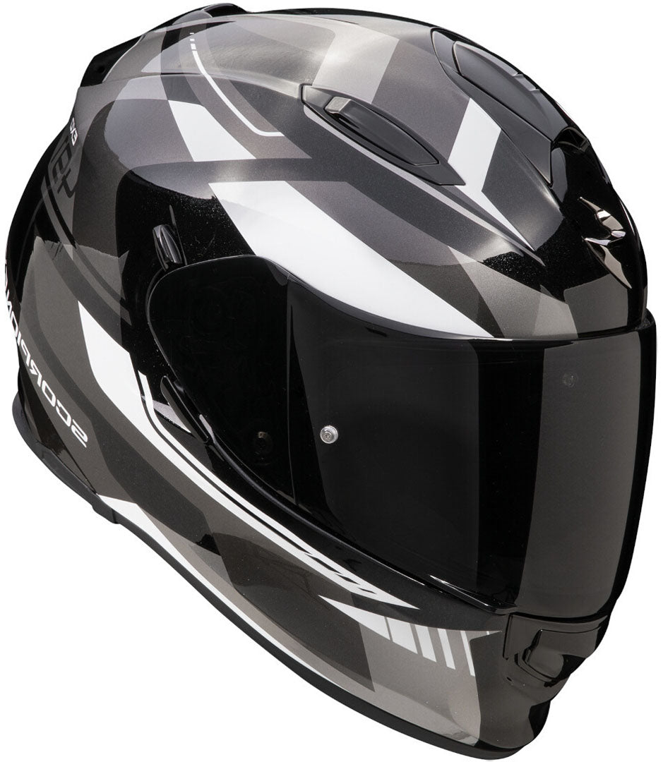 SCORPION CASCOS INTEGRALES EXO-491 ABILIS NEGRO PLATA BLANCO