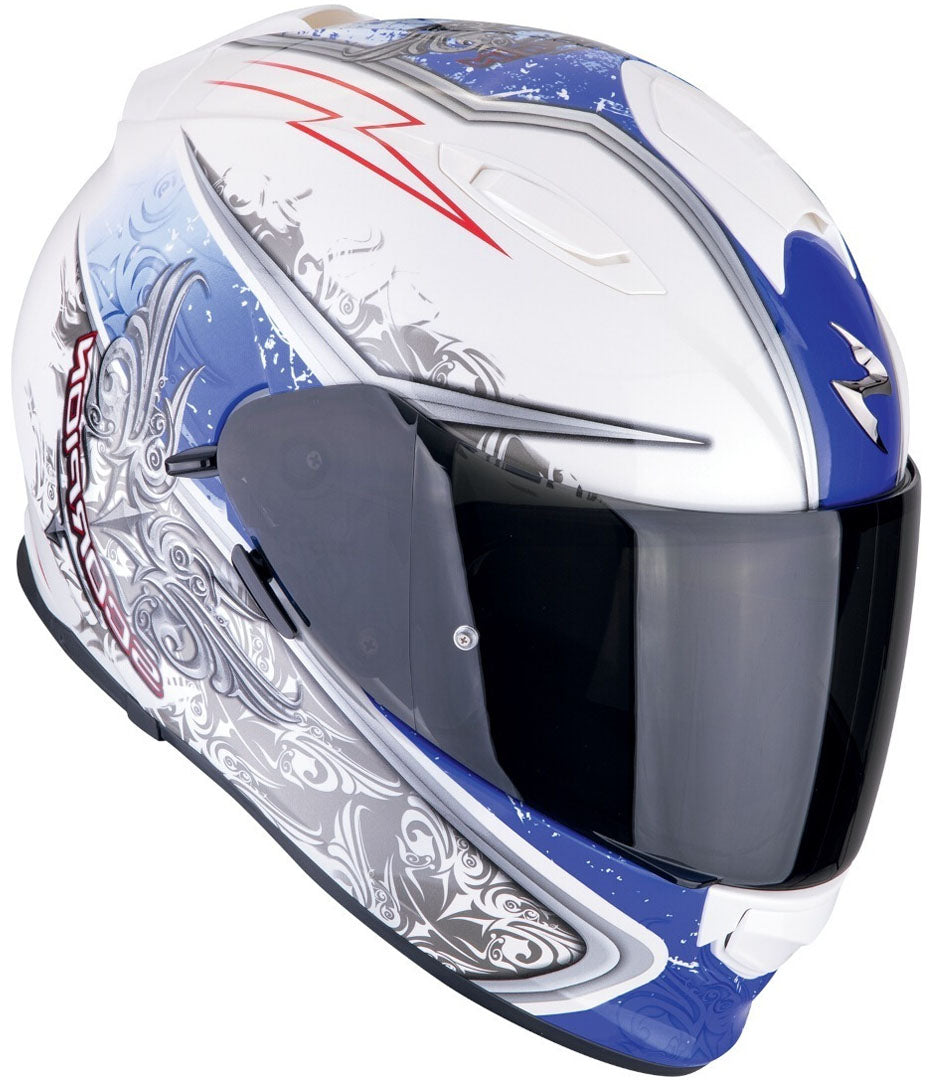 SCORPION CASCOS INTEGRALES EXO-491 RUN BLANCO AZUL