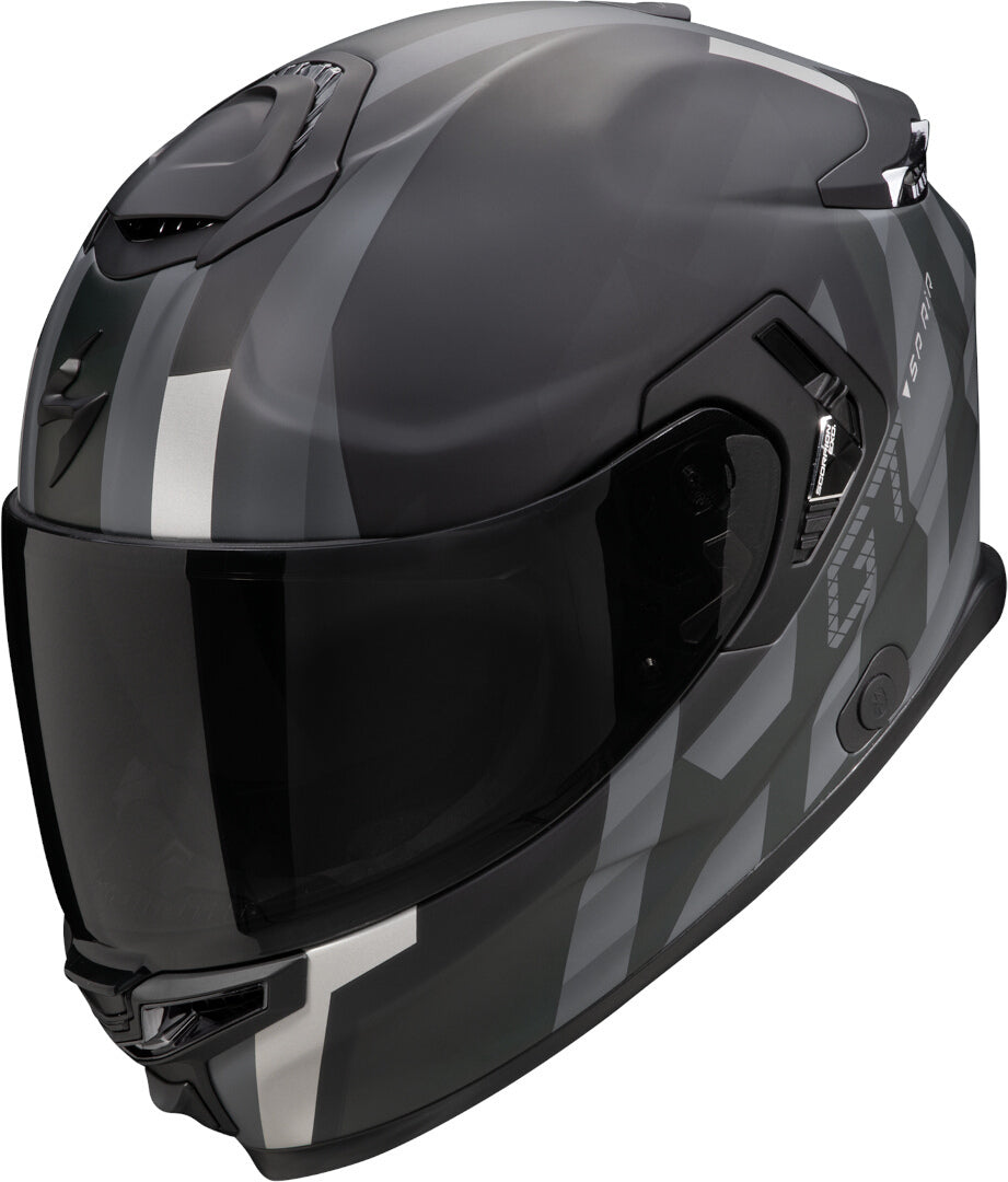 SCORPION CASCOS INTEGRALES EXO-GT SP AIR TOURADVEN NEGRO MATE PLATA