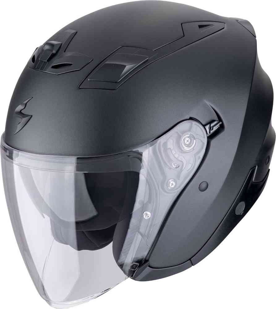 SCORPION EXO-Z1 SOLID Moto Cara Abierta Jet Casco Mate Negro Perla