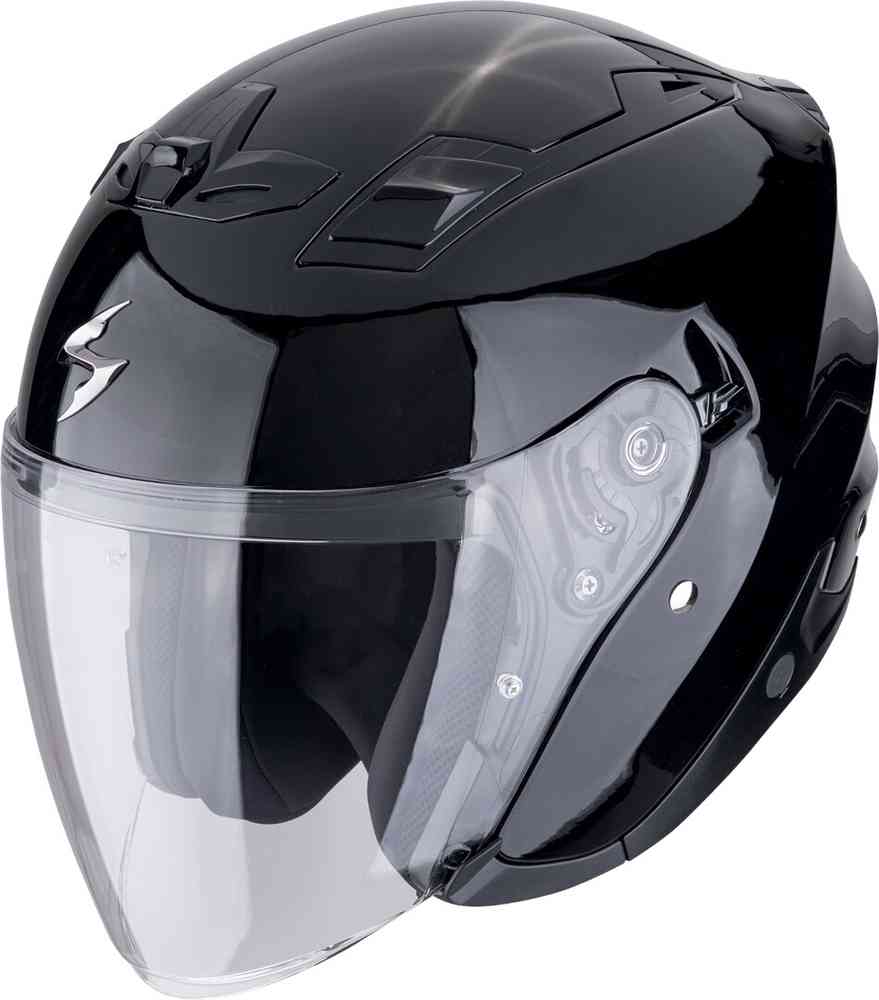SCORPION EXO-Z1 SOLID Moto Cara Abierta Jet Casco Negro Metalizado