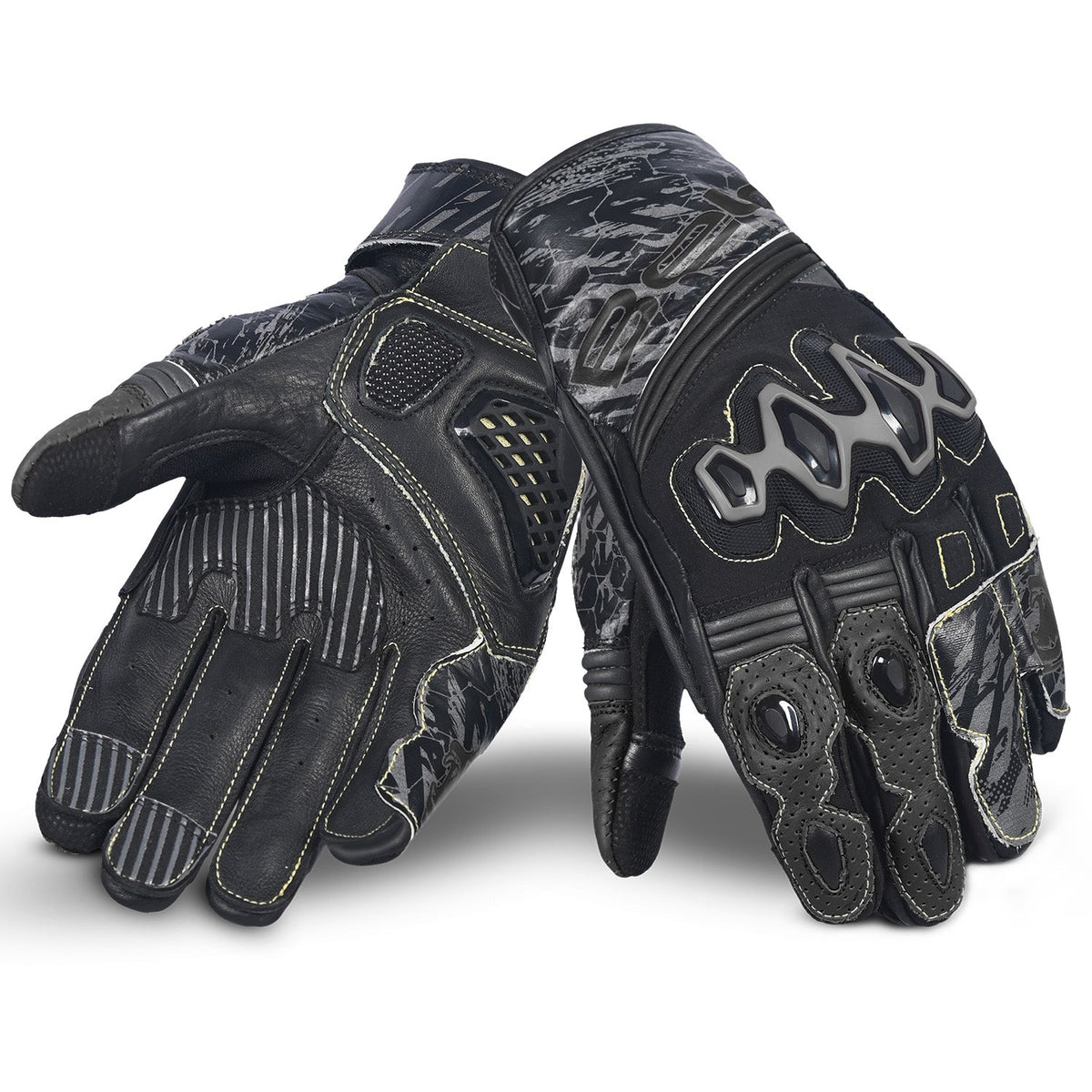 BELA ARMOUR PRO GUANT DE MOTO SHORT HOME NEGRE