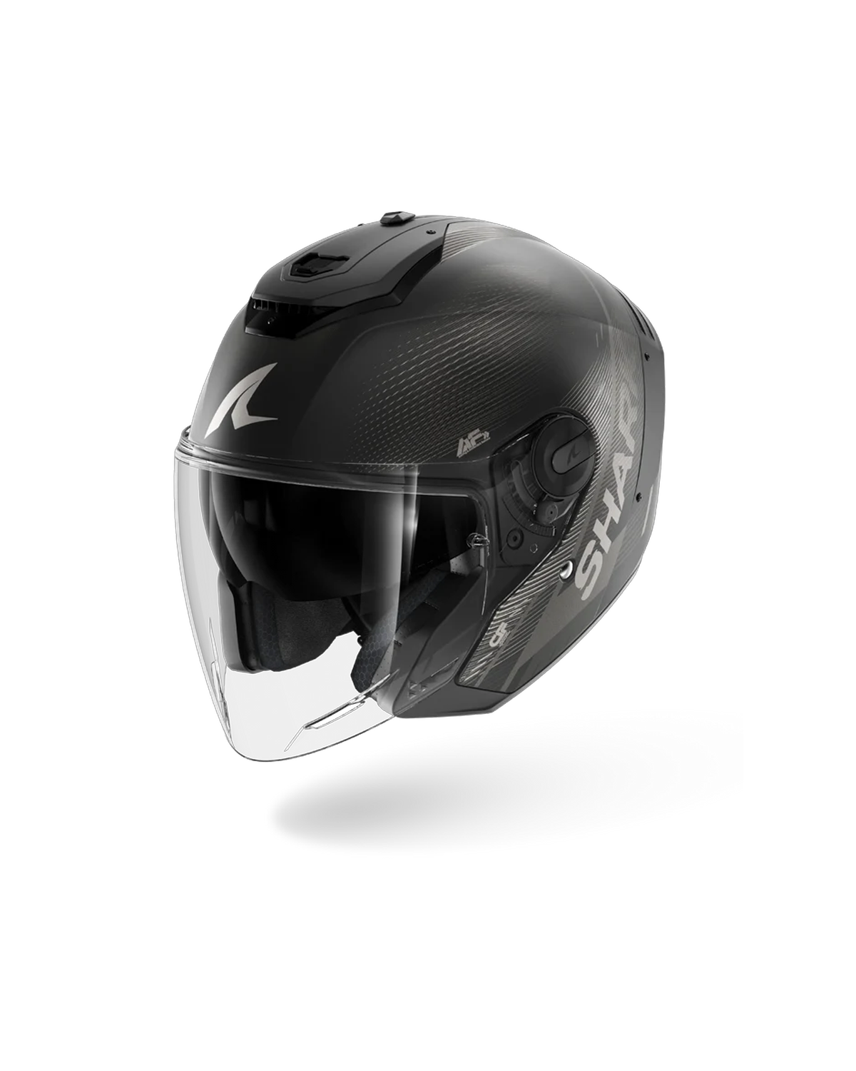 SHARK  RS JET CARBON SPEED-TECH Mat Carbon Anthra NEGRO Casco De Moto