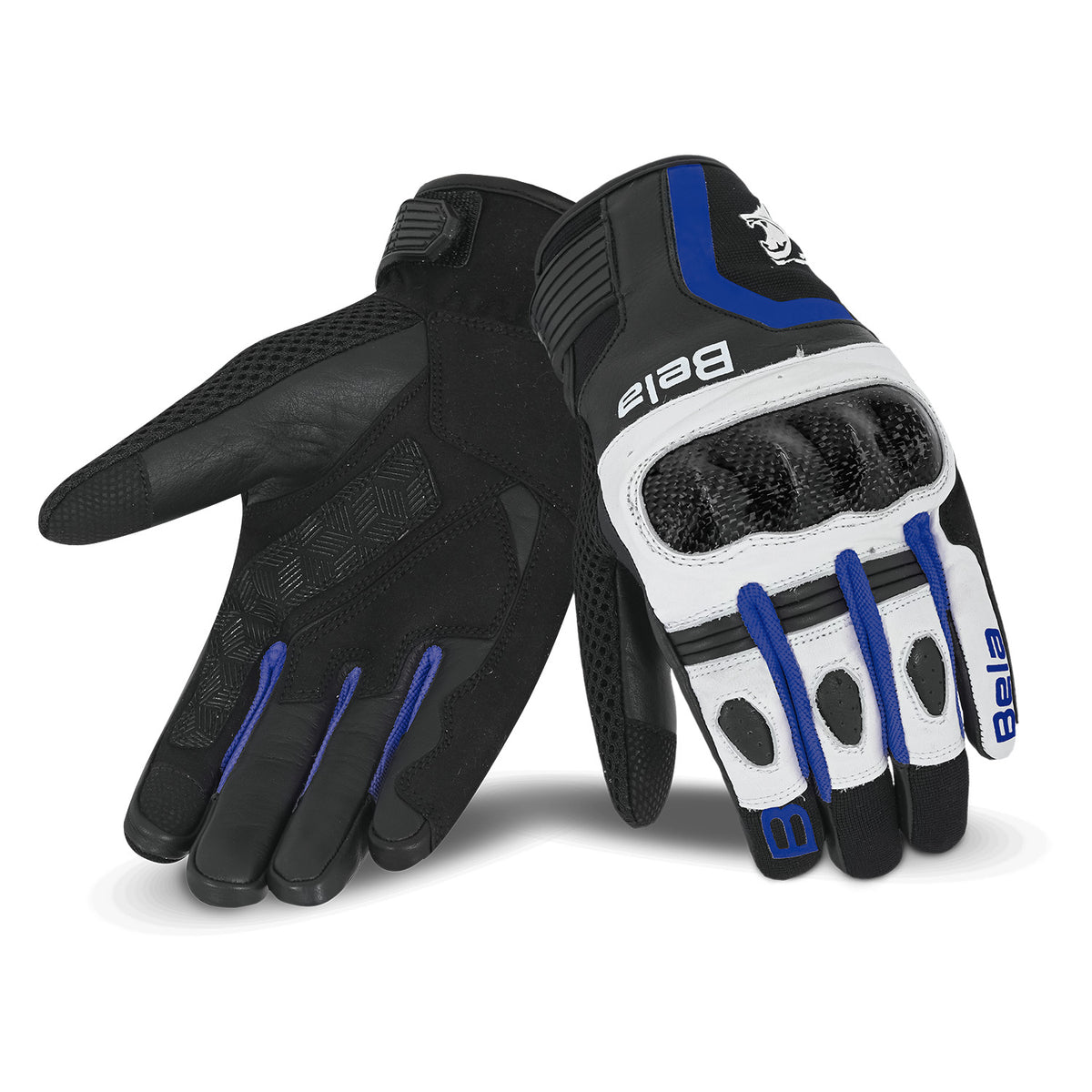 BELA AIR FLOW GUANT DE MOTO HOME NEGRO BLANC BLAU
