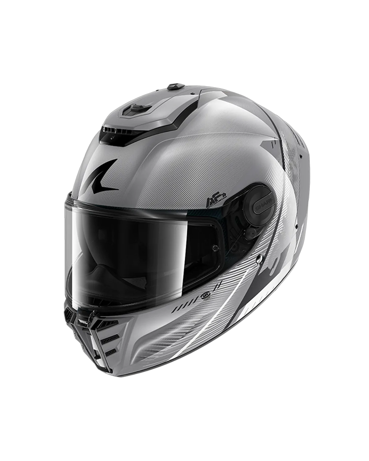SHARK  SPARTAN RS SPEED-TECH  Plata Blanco NEGRO Casco De Moto
