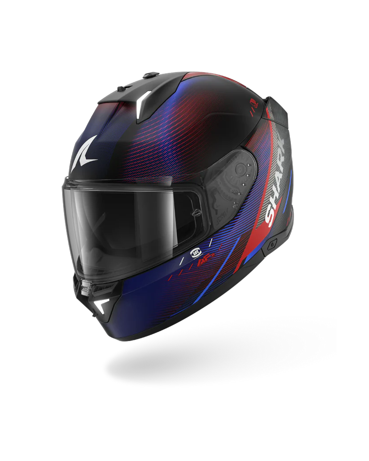 SHARK  SPARTAN RS SPEED-TECH Mat NEGRO Azul Rojo Casco De Moto