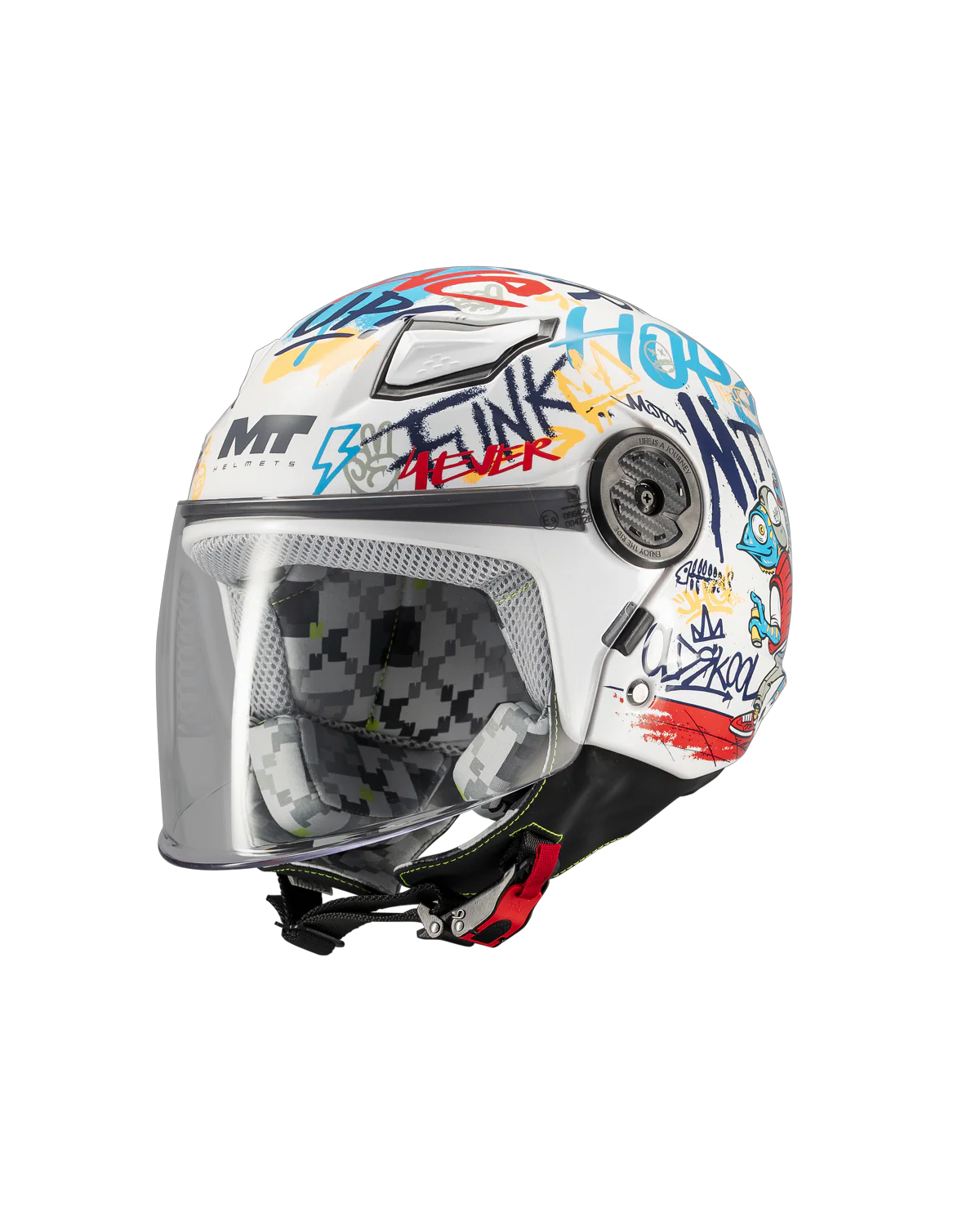 MT NINOS OF514 LITE CREW A5 CASCO ABERTO DE MOTO BRILLO