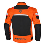 R-TECH SPIRAL MESH CHAQUETA DE MOTO VERANO HOMBRE NEGRO NARANJA