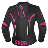 SHUA INFINITY DONA JAQUETE CUIR NEGRE FUSHIA