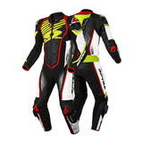 SPYKE ARAGON RACE 1PC MONO DE MOTO NEGRO BLANCO ROJO FLUO AMARILLO
