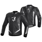 BELA BEAST CUIR JAQUETE DE MOTO HOME NEGRE ANTHIRA BLANC