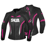 SHUA INFINITY DONA JAQUETE CUIR NEGRE FUSHIA