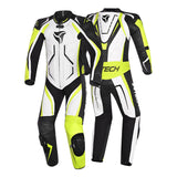R-TECH DEFENDER GP 1 PC MONO DE MOTO BLANCO NEGRO AMARILLO FLOU