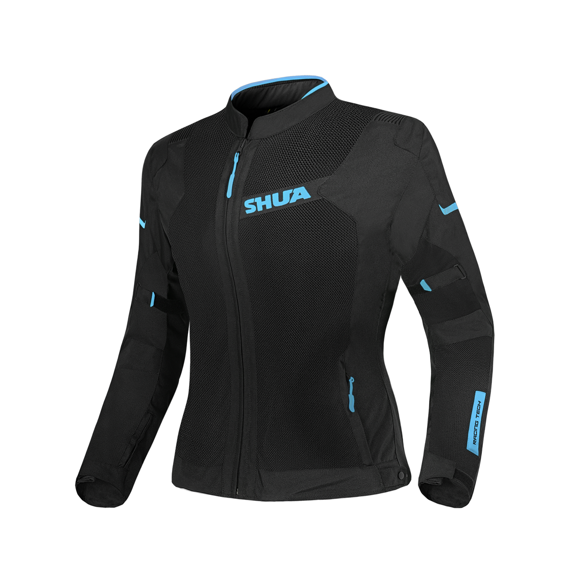 SHUA GRAVITY MESH LITE DONA JAQUETE TEXTIL NEGRE TURQUESE