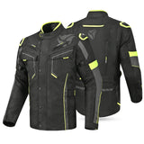 R-TECH KNIGHT RIDER 3 IN 1 TEXTIL CHAQUETA DE MOTO HOMBRE (LARGO) NEGRO ANTRACITA AMARILLO