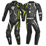 R-TECH DEFENDER GP 1 PC MONO DE MOTO NEGRE BLANC GROC