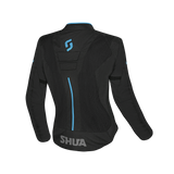 SHUA GRAVITY MESH LITE DONA JAQUETE TEXTIL NEGRE TURQUESE