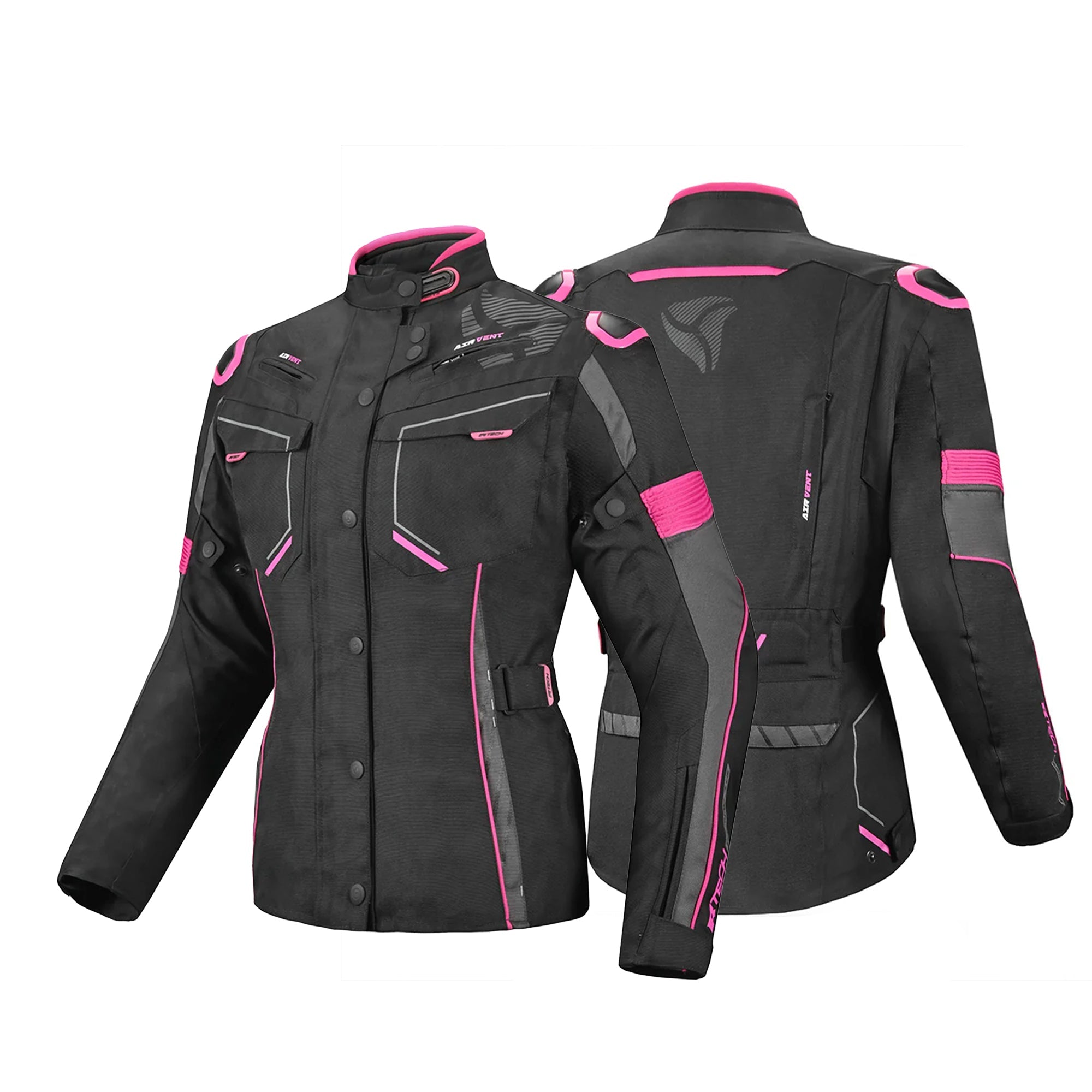 R-TECH - KNIGHT RIDER 3IN1 LADY (Long) Negro/Fuschia - CHAQUETA