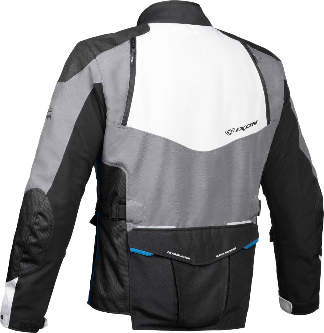 IXON BALDER Hombre Textil Aventura Chaqueta Negro Gris Azul