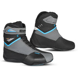 BELA BLAZE CUIR BOTA DE MOTO DONA NEGRE GRIS TURQUOISE