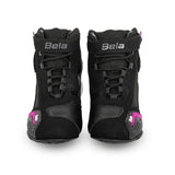 BELA KIVA BOTES DE MOTO SENYORA NEGRE FUCSIA