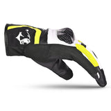 BELA AIR FLOW GUANTES DE MOTO DE PIEL MUJER NEGRO BLANCO AMARILLO