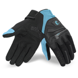 BELA STAR TEXTILE GUANTS  DE MOTO SENYORA NEGRE TURQUESA