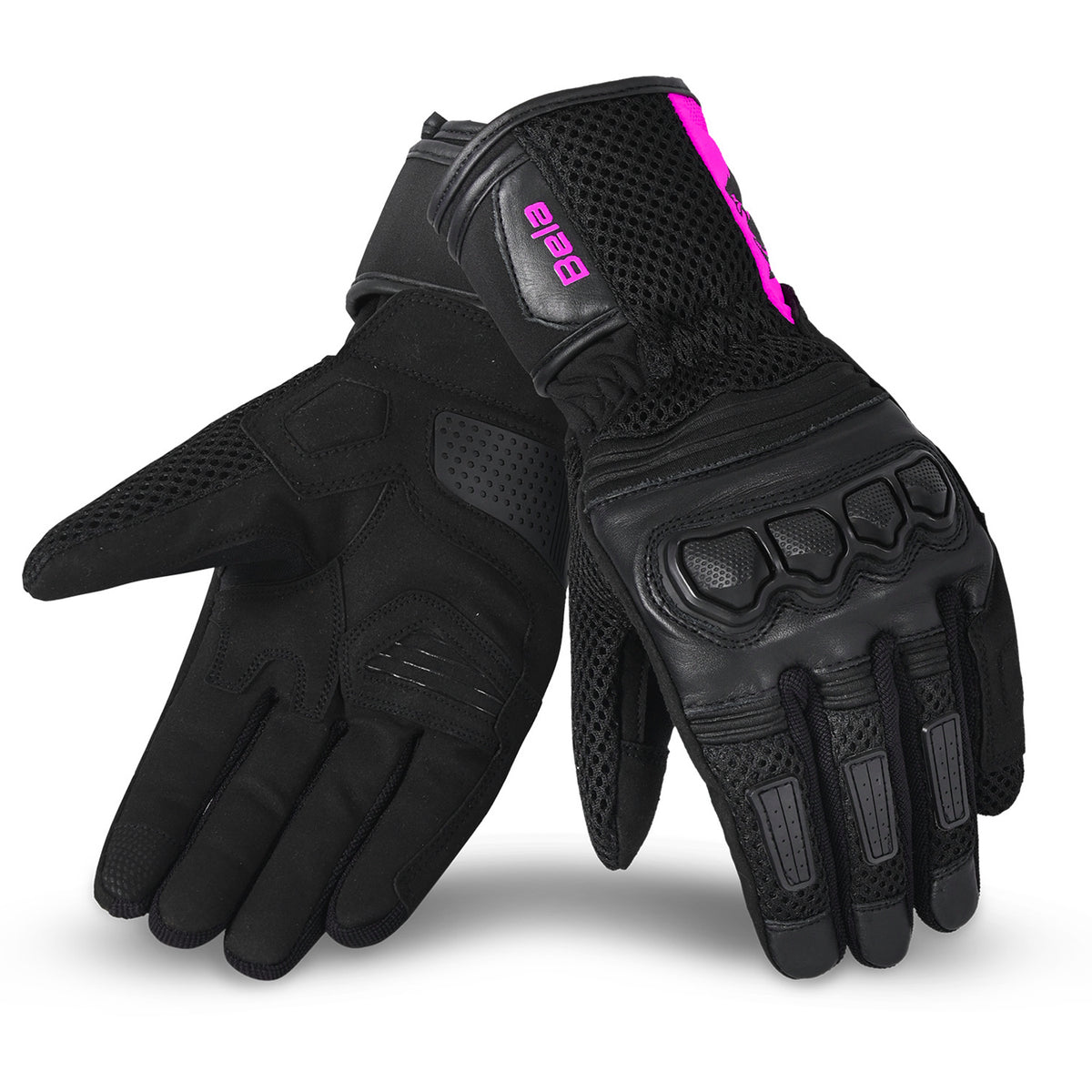 BELA TWIX TEXTIL GUANT DE MOTO DONA NEGRE ROSA