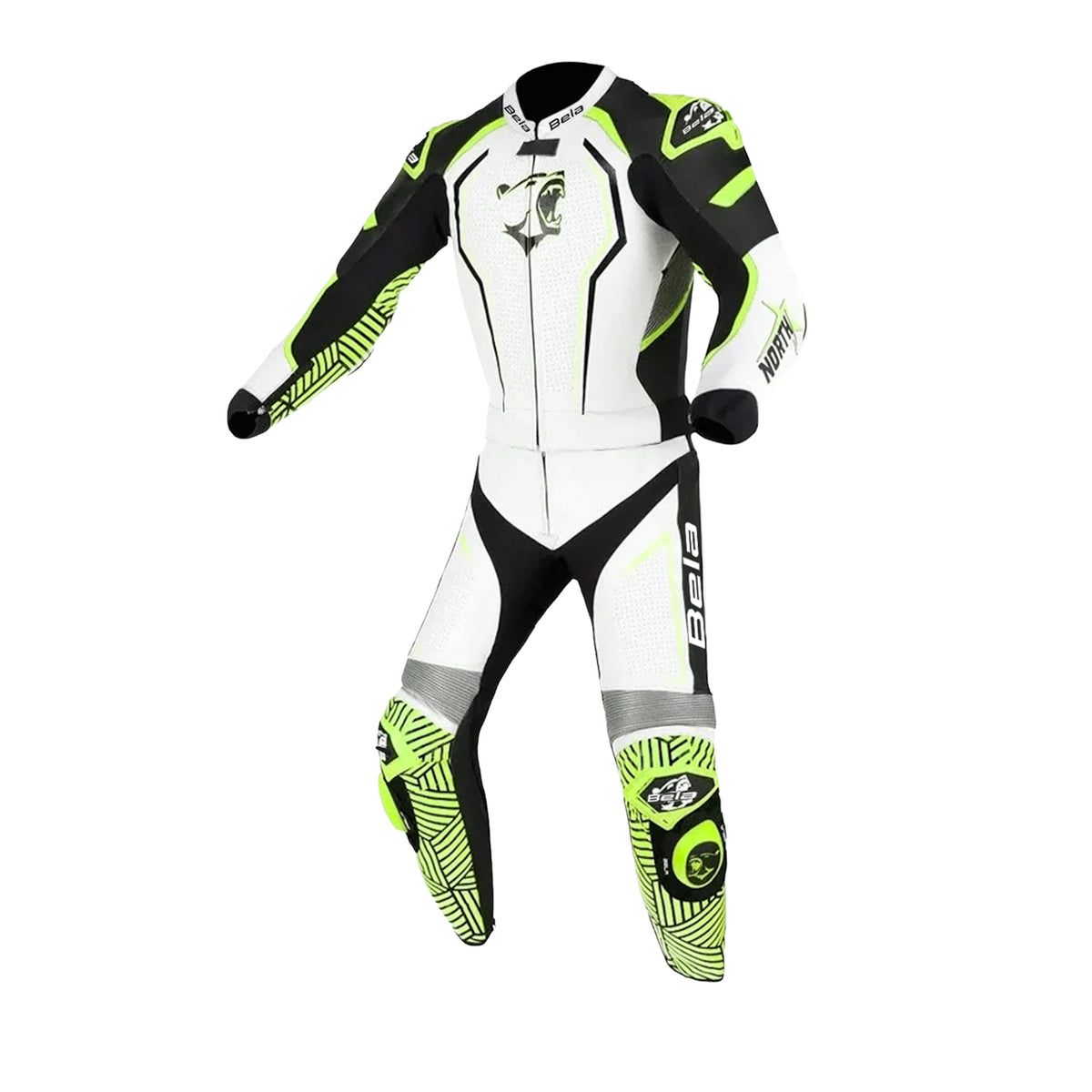 BELA NORTH STAR 2PC MONO DE MOTO NEGRE BLANC F,GROC