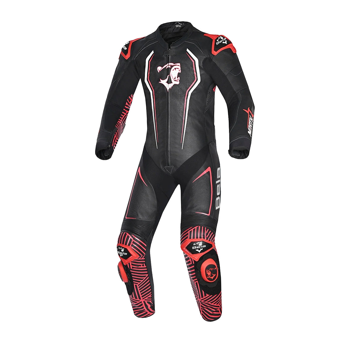 BELA NORTH STAR 1PC MONO DE MOTO NEGRE BLANC VERMELL