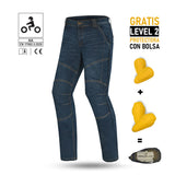BELA - Pantalón Jeans Crack Azul Vaquero